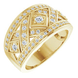 14K Gold Natural Diamond Accented Ring IV
