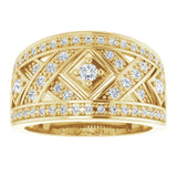 14K Gold Natural Diamond Accented Ring IV - view 3