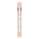 14K Gold Round Natural Diamond Stackable Ring – 3/8 CTW - Rose Gold - view 4