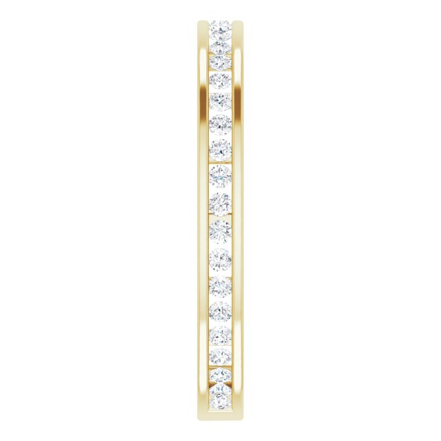 14K Gold Round Natural Diamond Stackable Ring – 3/8 CTW - Yellow Gold - view 4