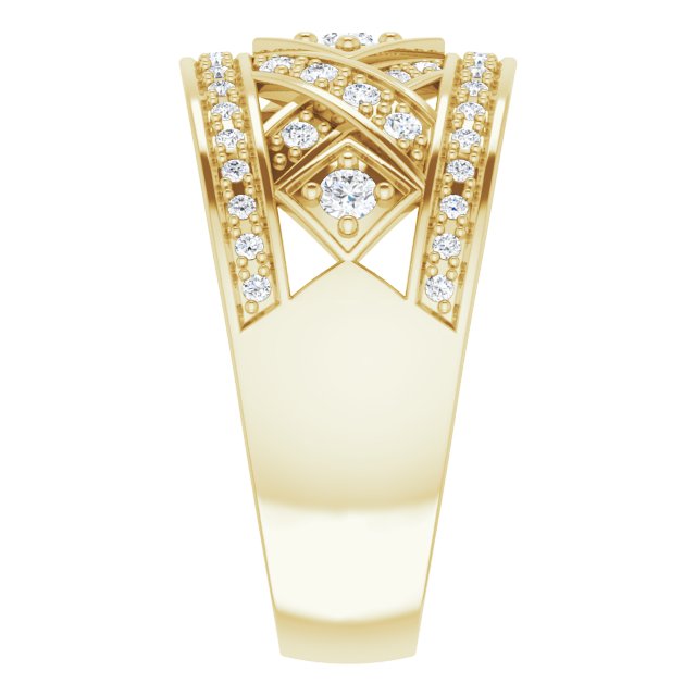 14K Gold Natural Diamond Accented Ring IV - view 4