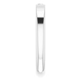 Platinum Straight Baguette Natural Diamond Stackable Ring - view 4