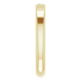 14K Gold Straight Baguette Natural Diamond Stackable Ring - Yellow Gold - view 4