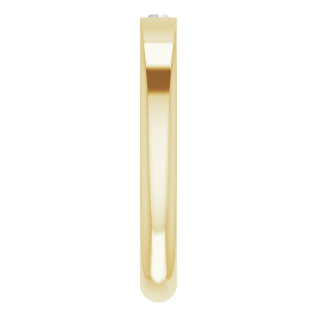 14K Gold Straight Baguette Natural Diamond Stackable Ring - Yellow Gold - view 4