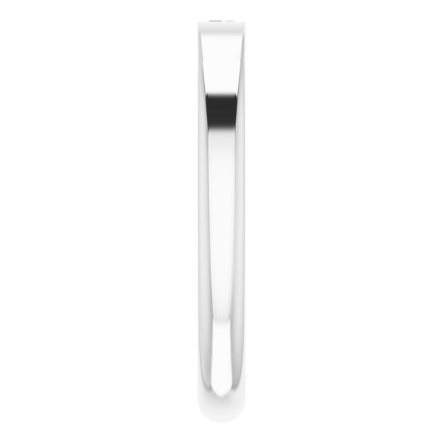 Platinum Straight Baguette Natural Diamond Stackable Ring - view 4