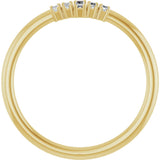 14K Gold Straight Baguette Natural Diamond Stackable Ring – 3.25x1.25mm - Yellow Gold - view 2