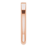 14K Gold Straight Baguette Natural Diamond Stackable Ring - Rose Gold - view 4