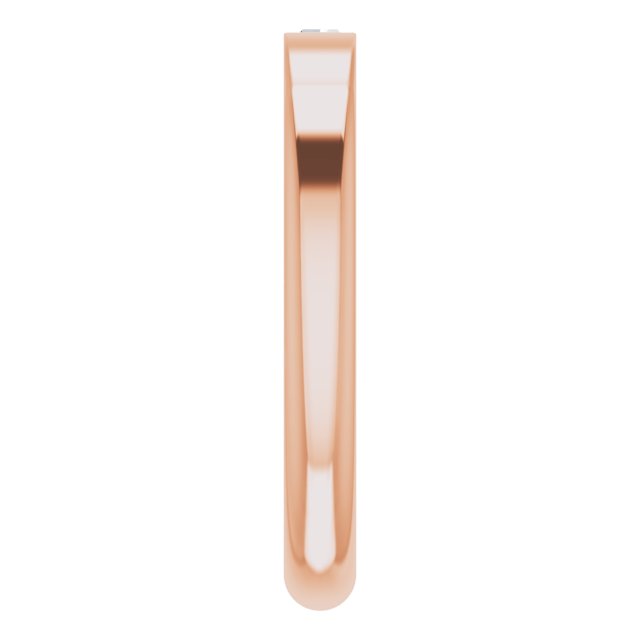 14K Gold Straight Baguette Natural Diamond Stackable Ring - Rose Gold - view 4