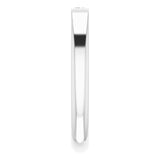 Platinum Straight Baguette Natural Diamond Stackable Ring - view 4