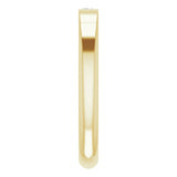 14K Gold Straight Baguette Natural Diamond Stackable Ring - Yellow Gold - view 4