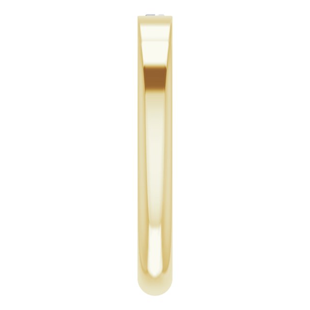 14K Gold Straight Baguette Natural Diamond Stackable Ring - Yellow Gold - view 4