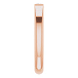 14K Gold Straight Baguette Natural Diamond Stackable Ring - Rose Gold - view 4