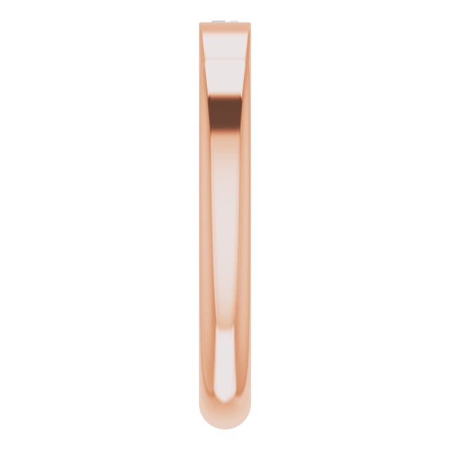 14K Gold Straight Baguette Natural Diamond Stackable Ring - Rose Gold - view 4