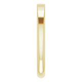 14K Gold Straight Baguette Natural Diamond Stackable Ring - Yellow Gold - view 4