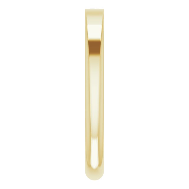 14K Gold Straight Baguette Natural Diamond Stackable Ring - Yellow Gold - view 4