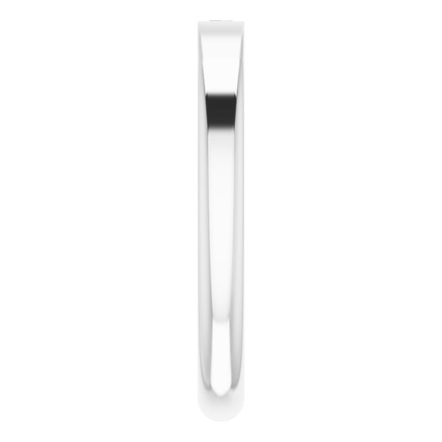 Platinum Straight Baguette Natural Diamond Stackable Ring - view 4