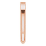 14K Gold Straight Baguette Natural Diamond Stackable Ring - Rose Gold - view 4