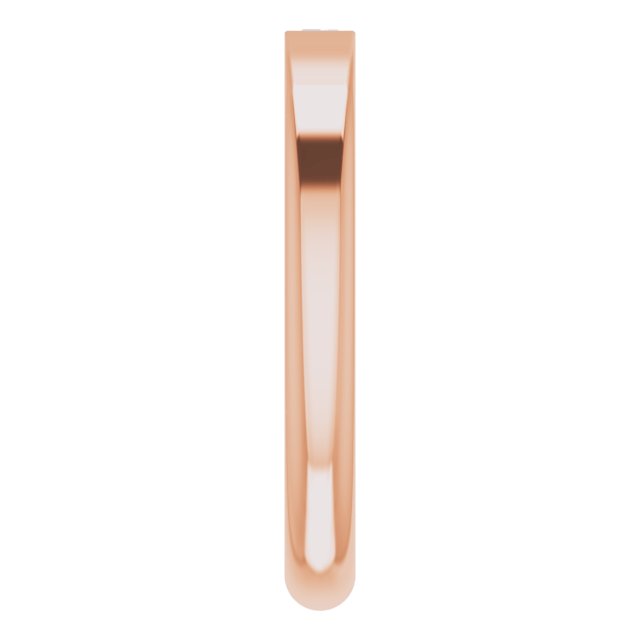 14K Gold Straight Baguette Natural Diamond Stackable Ring - Rose Gold - view 4