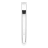 Platinum Straight Baguette Natural Diamond Stackable Ring - view 4
