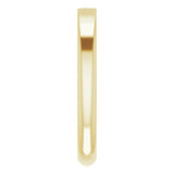 14K Gold Straight Baguette Natural Diamond Stackable Ring - Yellow Gold - view 4