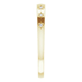 14K Gold Straight Baguette Natural Diamond Stackable Ring – 4x2mm - Yellow Gold - view 4