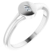 Platinum Marquise Natural Diamond Solitaire Signet Ring