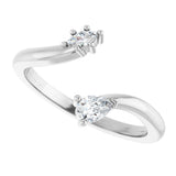 Platinum Natural Diamond Negative Space Ring II - view 5