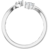 Platinum Natural Diamond Negative Space Ring II - view 2