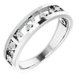 Platinum Round Natural Diamond Stackable Negative Space Ring