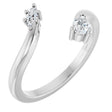 Platinum Natural Diamond Negative Space Ring II