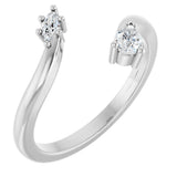 Platinum Natural Diamond Negative Space Ring II