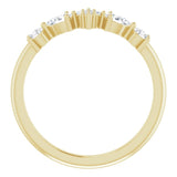 14K Gold Pear Natural Diamond Stackable Ring - Yellow Gold - view 2