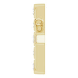 14K Gold Round Natural Diamond Geometric Necklace II - Yellow Gold - view 3