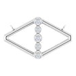14K Gold Round Lab-Grown Diamond Geometric Necklace - White Gold