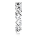 Platinum Round Natural Diamond Stackable Heart Ring - view 4