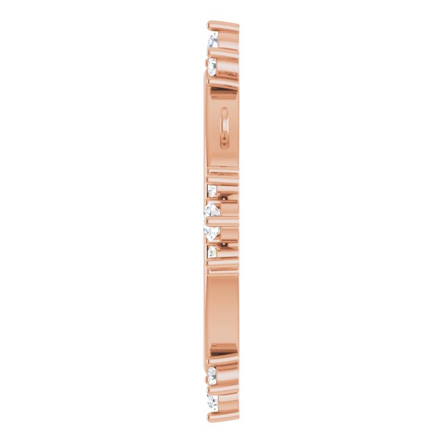 14K Gold Round Lab-Grown Diamond Miraculous Necklace - Rose Gold - view 3