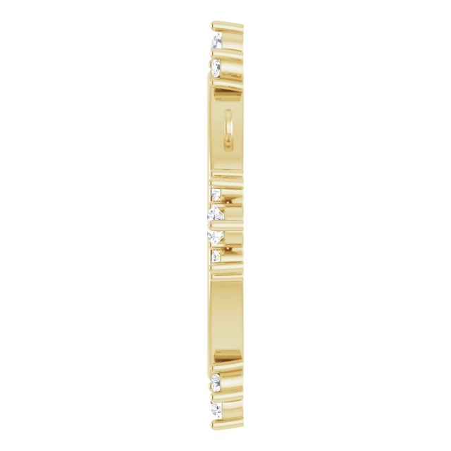 14K Gold Round Lab-Grown Diamond Miraculous Necklace - Yellow Gold - view 3