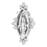14K Gold Round Lab-Grown Diamond Miraculous Necklace - White Gold - view 2