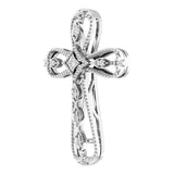 14K Gold Round Natural Diamond Accented Cross Pendant – 0.05 CTW - view 2