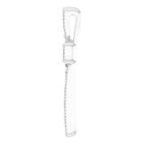 14K Gold Round Natural Diamond Milgrain Cross Pendant – 0.01 CTW - view 3