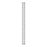 14K Gold Round Natural Diamond Vertical Bar Pendant - White Gold