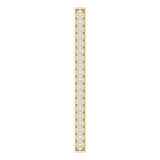 14K Gold Round Natural Diamond Vertical Bar Pendant - Yellow Gold