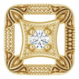 14K Gold Round Natural Diamond Vintage-Inspired Slide Pendant - Yellow Gold