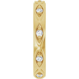 14K Gold Round Natural Diamond Eternity Band – 1/5 CTW - Yellow Gold - view 4