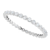 14K Gold Round Natural Diamond Eternity Band - White Gold - view 5