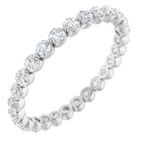 Platinum Round Natural Diamond Eternity Band
