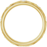14K Gold Round Natural Diamond Eternity Band – 1/5 CTW - Yellow Gold - view 2