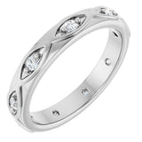 Platinum Round Natural Diamond Eternity Band – 1/5 CTW