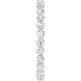 14K Gold Round Natural Diamond Eternity Band - White Gold - view 4