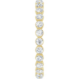 14K Gold Round Natural Diamond Eternity Band - Yellow Gold - view 4